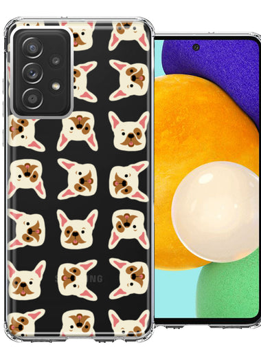 Samsung Galaxy A52 Frenchie Bulldog Polkadots Design Double Layer Phone Case Cover