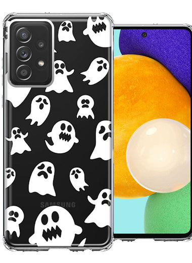 Samsung Galaxy A52 Halloween Spooky Ghost Design Double Layer Phone Case Cover