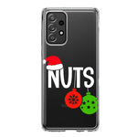 Samsung Galaxy A52 Christmas Funny Couples Chest Nuts Ornaments Hybrid Protective Phone Case Cover