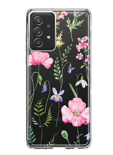 Samsung Galaxy A32 5G Spring Pastel Wild Flowers Summer Classy Elegant Beautiful Hybrid Protective Phone Case Cover