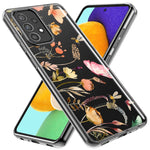 Samsung Galaxy Z Flip 4 Peach Meadow Wildflowers Butterflies Bees Watercolor Floral Hybrid Protective Phone Case Cover