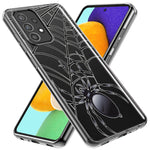 Samsung Galaxy A21 Creepy Black Spider Web Halloween Horror Spooky Hybrid Protective Phone Case Cover