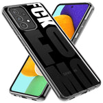 Samsung Galaxy J3 J337 Black Clear Funny Text Quote Fckfomo Hybrid Protective Phone Case Cover