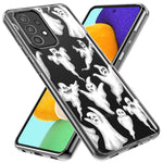 Samsung Galaxy Z Flip 4 Cute Halloween Spooky Floating Ghosts Horror Scary Hybrid Protective Phone Case Cover