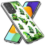 Samsung Galaxy J3 J337 Gnomes Shamrock Lucky Green Clover St. Patrick Hybrid Protective Phone Case Cover