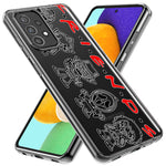 Samsung Galaxy Z Fold 4 Cute Halloween Spooky Horror Scary Characters Friends Hybrid Protective Phone Case Cover