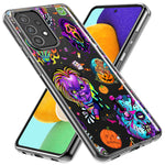 Samsung Galaxy A54 Cute Halloween Spooky Horror Scary Neon Characters Hybrid Protective Phone Case Cover