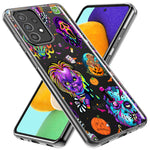 Samsung Galaxy A22 5G Cute Halloween Spooky Horror Scary Neon Characters Hybrid Protective Phone Case Cover
