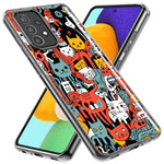 Samsung Galaxy A72 Psychedelic Cute Cats Friends Pop Art Hybrid Protective Phone Case Cover