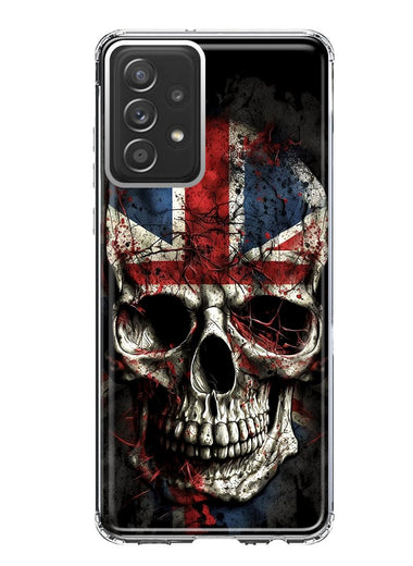 Samsung Galaxy A52 British UK Flag Skull Hybrid Protective Phone Case Cover