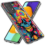 Samsung Galaxy A02S Psychedelic Trippy Death Skull Pop Art Hybrid Protective Phone Case Cover