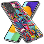 Samsung Galaxy J3 J337 Psychedelic Trippy Happy Aliens Characters Hybrid Protective Phone Case Cover