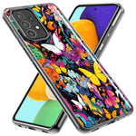 Samsung Galaxy A72 Psychedelic Trippy Butterflies Pop Art Hybrid Protective Phone Case Cover