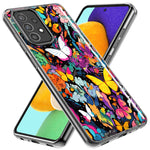 Samsung Galaxy A02S Psychedelic Trippy Butterflies Pop Art Hybrid Protective Phone Case Cover
