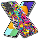 Samsung Galaxy A21 Psychedelic Trippy Happy Characters Pop Art Hybrid Protective Phone Case Cover