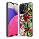 Samsung Galaxy J3 J337 Leopard Tropical Flowers Vacation Dreams Hibiscus Floral Hybrid Protective Phone Case Cover