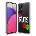 Samsung Galaxy A21 Christmas Funny Couples Chest Nuts Ornaments Hybrid Protective Phone Case Cover