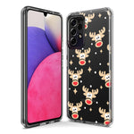 Samsung Galaxy A22 5G Red Nose Reindeer Christmas Winter Holiday Hybrid Protective Phone Case Cover