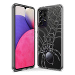 Samsung Galaxy A32 5G Creepy Black Spider Web Halloween Horror Spooky Hybrid Protective Phone Case Cover