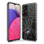 Samsung Galaxy A03S Creepy Black Spider Web Halloween Horror Spooky Hybrid Protective Phone Case Cover