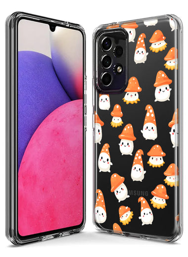 Samsung Galaxy A02S Cute Cartoon Mushroom Ghost Characters Hybrid Protective Phone Case Cover