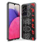 Samsung Galaxy A12 Cute Halloween Spooky Horror Scary Characters Friends Hybrid Protective Phone Case Cover