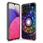 Samsung Galaxy A32 5G Mandala Geometry Abstract Galaxy Pattern Hybrid Protective Phone Case Cover