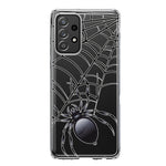 Samsung Galaxy A53 Creepy Black Spider Web Halloween Horror Spooky Hybrid Protective Phone Case Cover