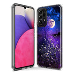 Samsung Galaxy A02S Spring Moon Night Lavender Flowers Floral Hybrid Protective Phone Case Cover