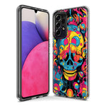 Samsung Galaxy A01 Psychedelic Trippy Death Skull Pop Art Hybrid Protective Phone Case Cover