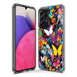 Samsung Galaxy A02S Psychedelic Trippy Butterflies Pop Art Hybrid Protective Phone Case Cover