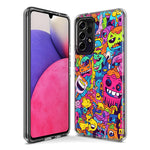 Samsung Galaxy Z Fold 4 Psychedelic Trippy Happy Characters Pop Art Hybrid Protective Phone Case Cover