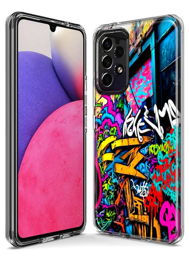 Samsung Galaxy A54 Urban Graffiti Street Art Painting Hybrid Protective Phone Case Cover