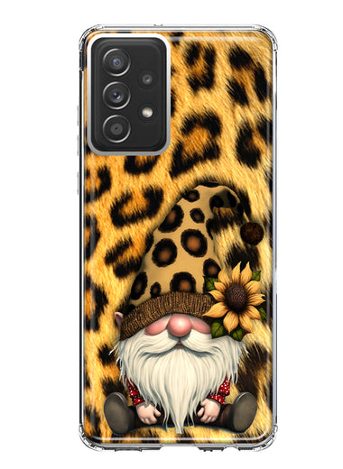 Samsung Galaxy A32 5G Gnome Sunflower Leopard Hybrid Protective Phone Case Cover