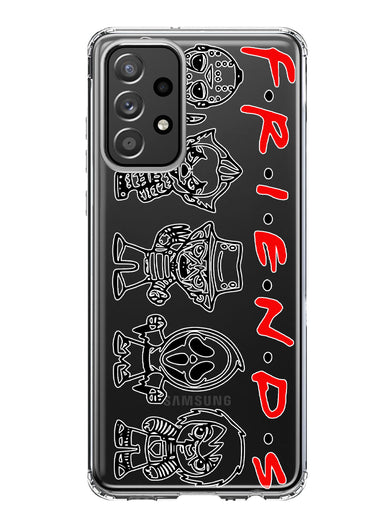 Samsung Galaxy A53 Cute Halloween Spooky Horror Scary Characters Friends Hybrid Protective Phone Case Cover
