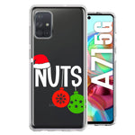 Samsung Galaxy A71 4G Christmas Funny Couples Chest Nuts Ornaments Hybrid Protective Phone Case Cover