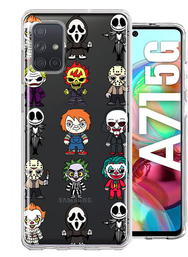 Samsung Galaxy A71 5G Cute Classic Halloween Spooky Cartoon Characters Hybrid Protective Phone Case Cover