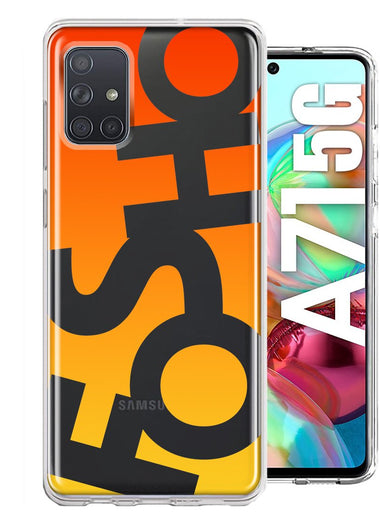 Samsung Galaxy A71 5G Orange Yellow Clear Funny Text Quote Fosho Hybrid Protective Phone Case Cover