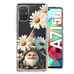 Samsung Galaxy A71 5G Cute Gnome White Daisy Flowers Floral Hybrid Protective Phone Case Cover