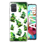 Samsung Galaxy A71 4G Gnomes Shamrock Lucky Green Clover St. Patrick Hybrid Protective Phone Case Cover