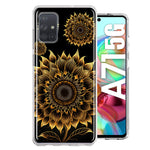 Samsung Galaxy A71 4G Mandala Geometry Abstract Sunflowers Pattern Hybrid Protective Phone Case Cover