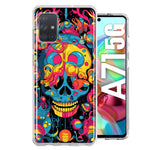 Samsung Galaxy A71 5G Psychedelic Trippy Death Skull Pop Art Hybrid Protective Phone Case Cover