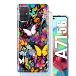 Samsung Galaxy A71 5G Psychedelic Trippy Butterflies Pop Art Hybrid Protective Phone Case Cover