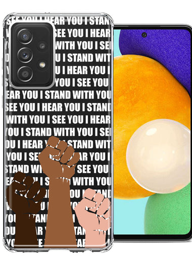 Samsung Galaxy A72 BLM Equality Stand With You Double Layer Phone Case Cover