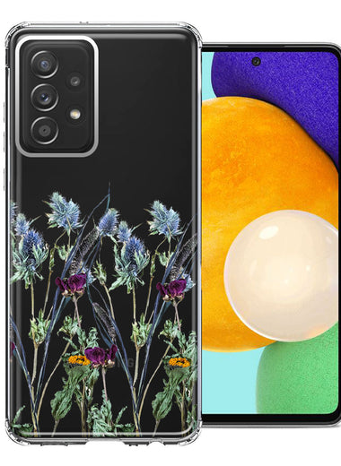 Samsung Galaxy A72 Country Dried Flowers Design Double Layer Phone Case Cover