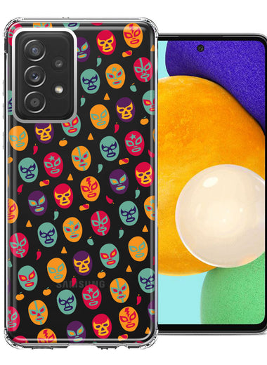 Samsung Galaxy A72 Lucha Libre Masks Design Double Layer Phone Case Cover