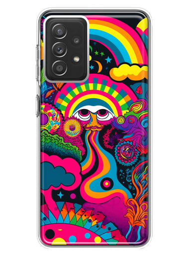 Samsung Galaxy A72 Psychedelic Trippy Hippie Night Walk Hybrid Protective Phone Case Cover