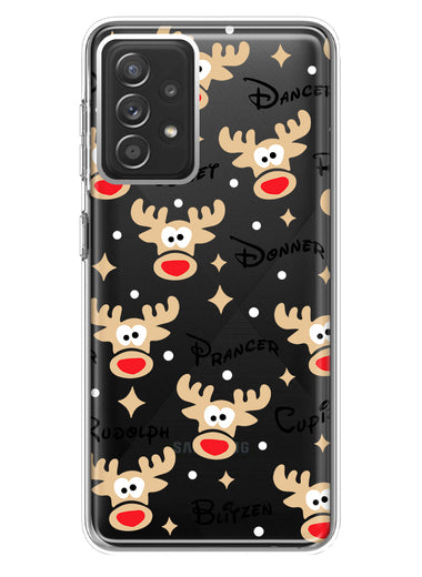 Samsung Galaxy A72 Red Nose Reindeer Christmas Winter Holiday Hybrid Protective Phone Case Cover