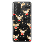 Samsung Galaxy A72 Red Nose Reindeer Christmas Winter Holiday Hybrid Protective Phone Case Cover