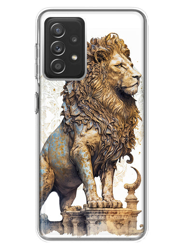 Samsung Galaxy A72 Ancient Lion Sculpture Hybrid Protective Phone Case Cover